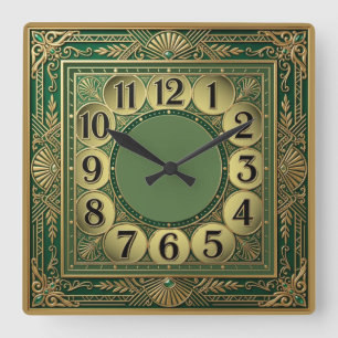 Reloj Cuadrado Extra Art Déco