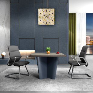 Reloj Cuadrado Extracto animal del negro del tigre de la sepia