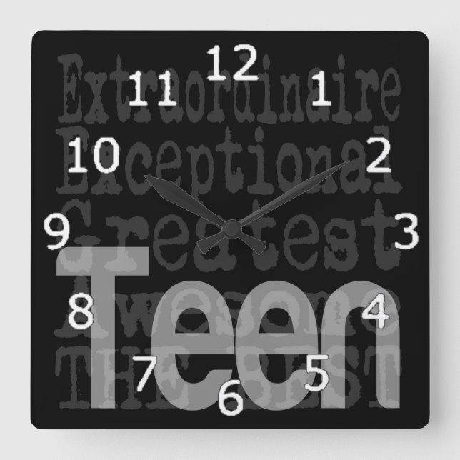 Reloj Cuadrado Extraordinaire adolescente (Anverso)