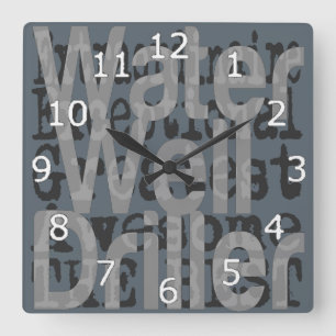 Reloj Cuadrado Extraordinaria del controlador de pozos de agua