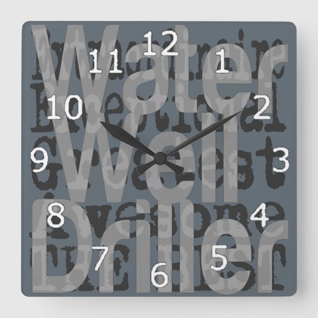 Reloj Cuadrado Extraordinaria del controlador de pozos de agua (Anverso)