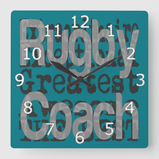 Reloj Cuadrado Extraordinaria del entrenador de rugby