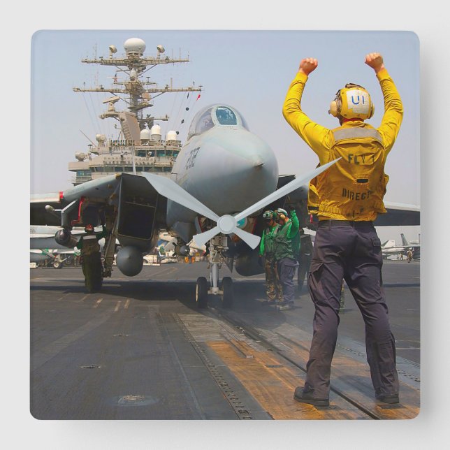 RELOJ CUADRADO F-14 TOMCAT (Anverso)