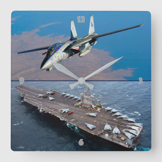 RELOJ CUADRADO F-14 TOMCAT (Anverso)