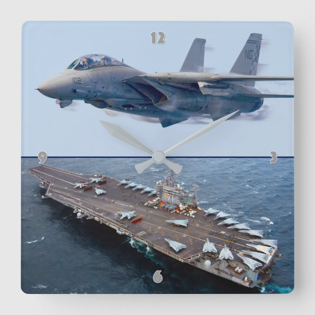 RELOJ CUADRADO F-14 TOMCAT (Anverso)