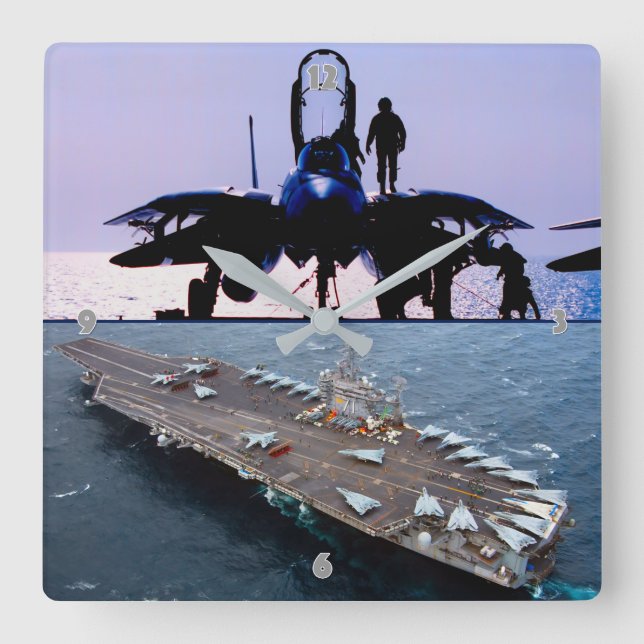 RELOJ CUADRADO F-14 TOMCAT (Anverso)