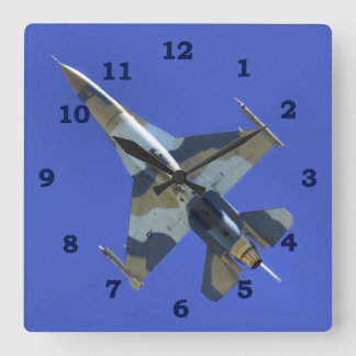 Reloj Cuadrado F-16 Lucha contra Falcon Electric Jet