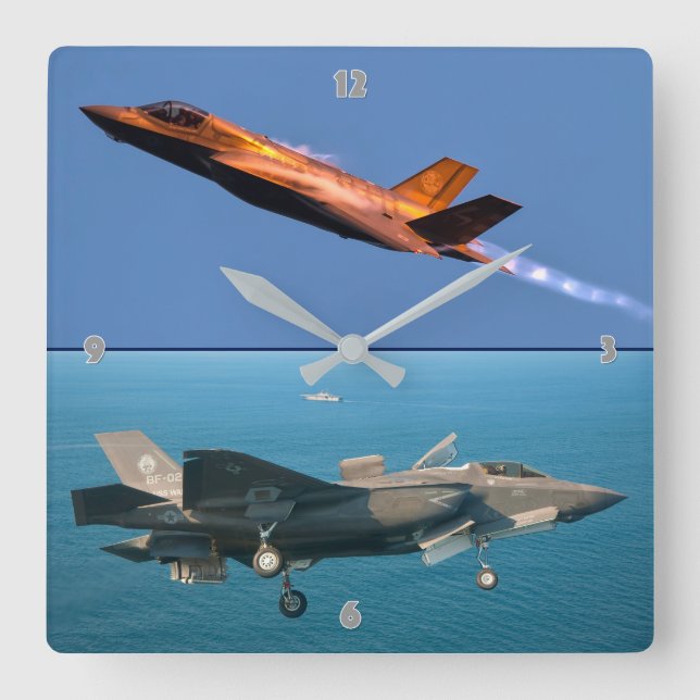 RELOJ CUADRADO F-35B LIGHTNING II (Anverso)