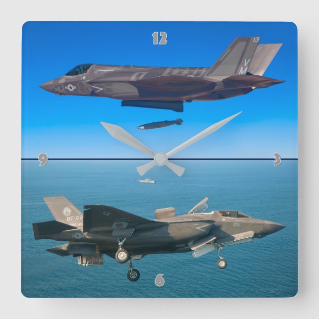 RELOJ CUADRADO F-35B LIGHTNING II (Anverso)