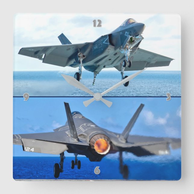 RELOJ CUADRADO F-35C LIGHTNING II (Anverso)