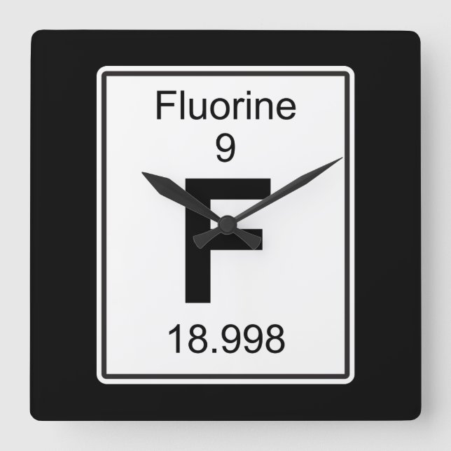 Reloj Cuadrado F - Fluorina (Anverso)