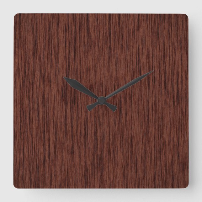 Reloj Cuadrado Fabulous Wood (Anverso)
