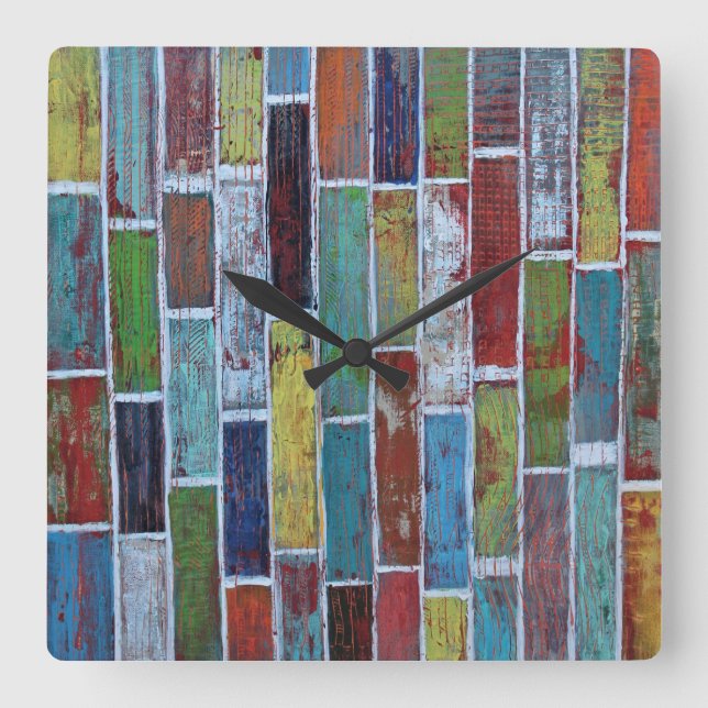Reloj Cuadrado Facade Wall Clock (Anverso)