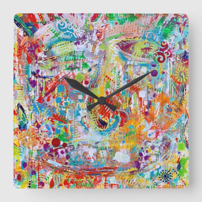 Reloj Cuadrado Face Off Wall Clock (Anverso)