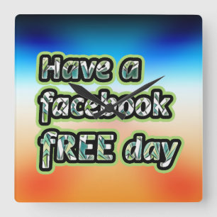 Reloj Cuadrado Facebook Free Day