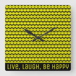 Reloj Cuadrado Faces Smiling Happy Emoji Add Your Text