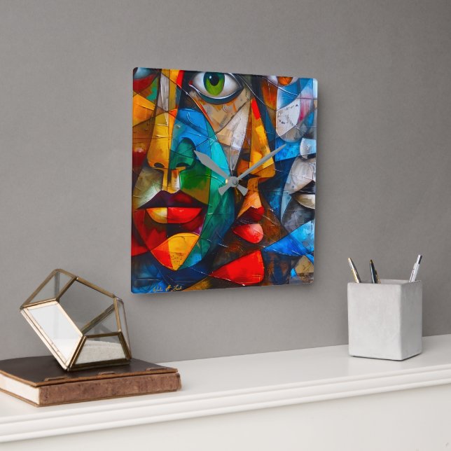 Reloj Cuadrado Faces we know (Oficina)