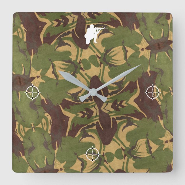 Reloj Cuadrado Faded Camo. Be incognito! (Anverso)