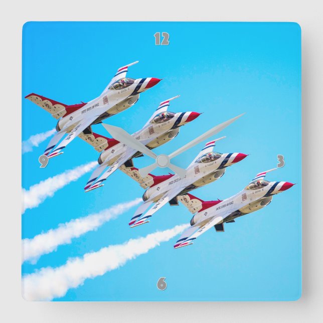 RELOJ CUADRADO FALCON DE COMBATE F-16C (Anverso)