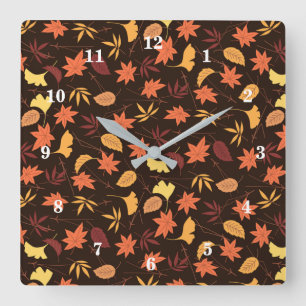 Reloj Cuadrado Falling Autumn Leaves