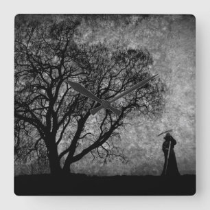 Reloj Cuadrado Falln Grim Reaper Boundaries Original Art Entre