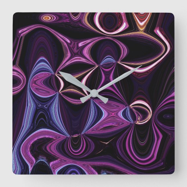 Reloj Cuadrado Falseamiento de tiempo de ciencia ficción (Anverso)