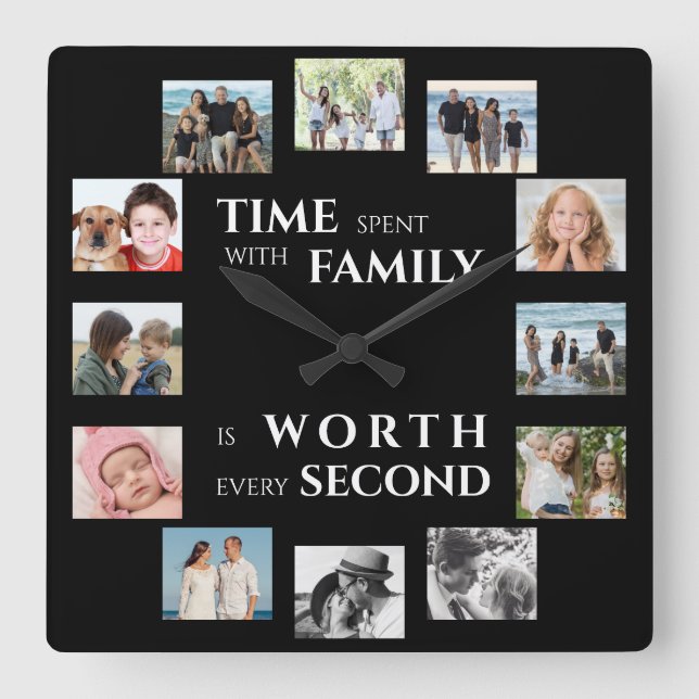 Reloj Cuadrado Familia (Anverso)