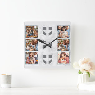 Reloj Cuadrado Familia, amor, Recuerdos grises