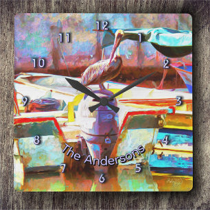 Reloj Cuadrado Familia Los Peines Pelican 0463