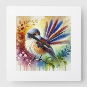 Reloj Cuadrado Fantailed Gerygone 210824AREF109 - Watercolor