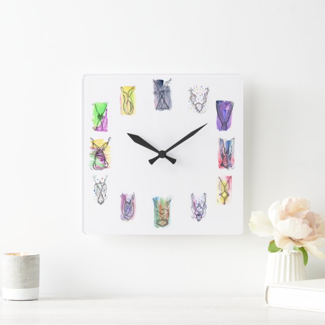 Reloj Cuadrado Fantasía en el arte del collar (Hogar)