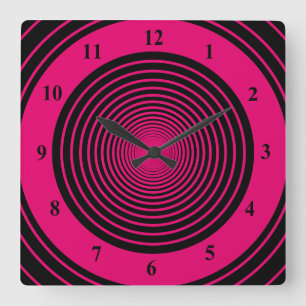 Reloj Cuadrado Fantasía rosa - Añade tus colores favoritos -