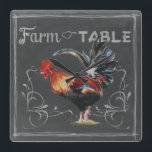 Reloj Cuadrado Farm to Table Rooster<br><div class="desc">Farm to Table Rooster. Artist: Redstreake. Image ID: 152148D.</div>