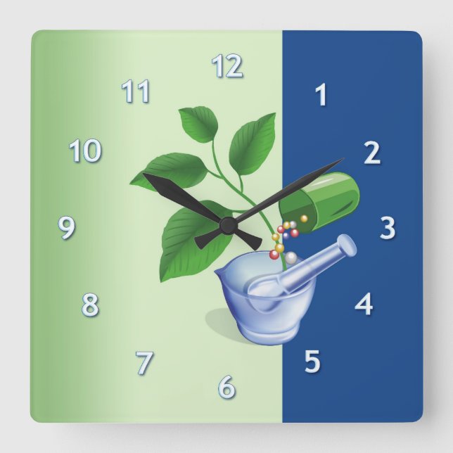 Reloj Cuadrado Farmacia (Anverso)