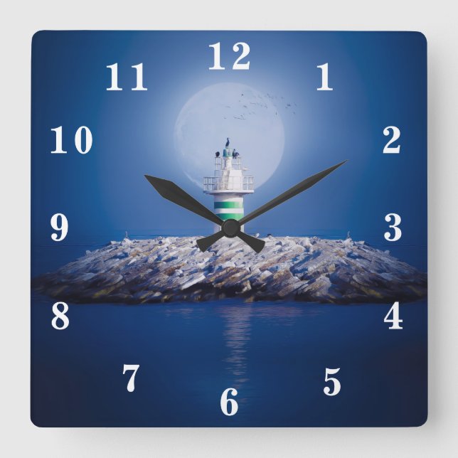 Reloj Cuadrado Faro (Anverso)