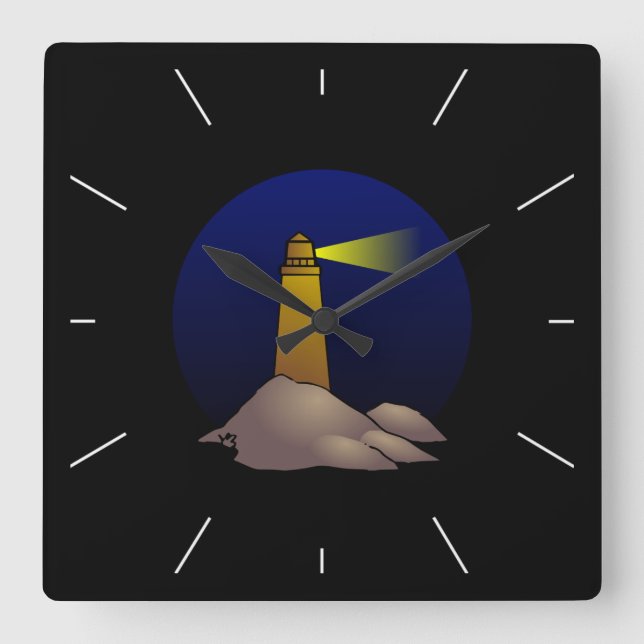 Reloj Cuadrado Faro (Anverso)