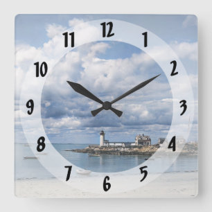 Reloj Cuadrado Faro de Annisquam, Gloucester MA c1904