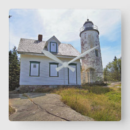 Reloj Cuadrado Faro de Baker Island, Maine