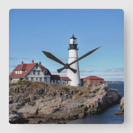 Reloj Cuadrado Faro de cabeza de Portland
