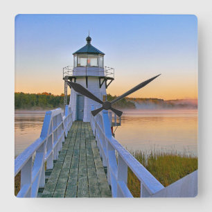 Reloj Cuadrado Faro de Doubling Point, Maine