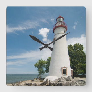 Reloj Cuadrado Faro de Marblehead en el noroeste de Ohio
