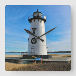 Reloj Cuadrado Faro del puerto de Edgartown, MAMÁES del viñedo de