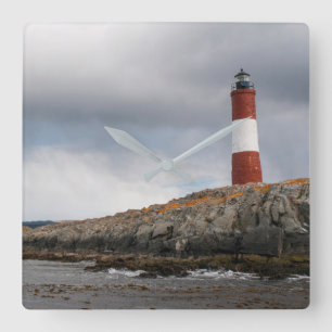 Reloj Cuadrado Faro En El Canal De Beagle