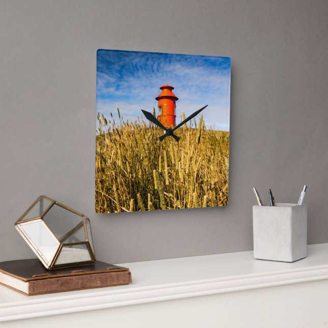 Reloj Cuadrado Faro en Stykkisholmur, Islandia (Oficina)
