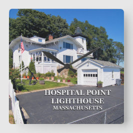 Reloj Cuadrado Faro Hospital Point, Massachusetts