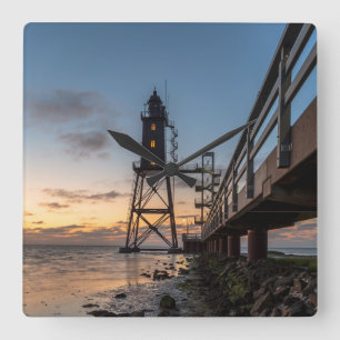 Reloj Cuadrado Faros Eversand-Oberfeue Alemania