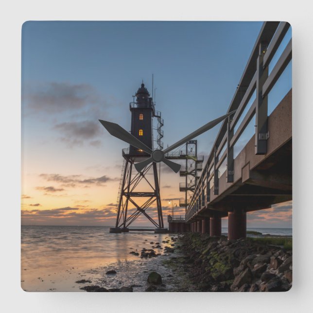 Reloj Cuadrado Faros | Eversand-Oberfeue Alemania (Anverso)