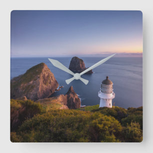 Reloj Cuadrado Faros   Faro Cabo Brett Nueva Zelanda