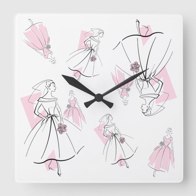 Reloj Cuadrado Fashion Bride Pink Group Plazo múltiple (Anverso)