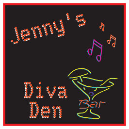 Reloj Cuadrado Faux Neon Diva Den Tiempo